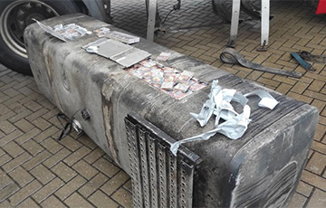 В фуре, приехавшей в Литву из Беларуси, бак был «заправлен» сигаретами