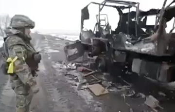 В Харьковской области украинские военные превратили в груду металлолома колонну техники РФ