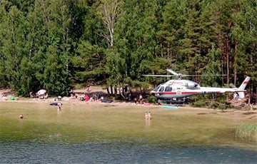 Над беларускімі пляжамі лётаюць гелікоптары з гучнагаварыльнікамі