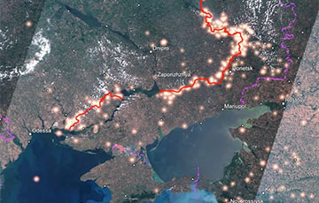 NASA показало линию фронта в Украине из космоса