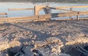 First Video Of Antonivka Bridge Damaged By AFU Released