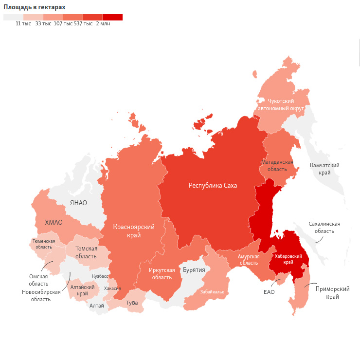 Карта лесных пожаров рф