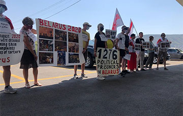 В Грузии протестовали у офиса партии, предложившей ввести визы для граждан Беларуси