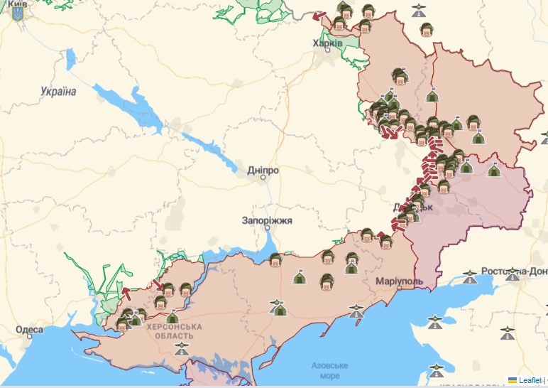 Карта боевых действий в Украине на 5 сентября / Мой BY — Информационныйпортал Беларуси. Новости Беларуси