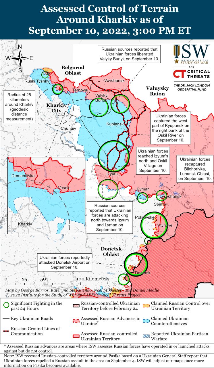 Russians Flee From Izyum And Weaken In Luhansk Region Current Battles 