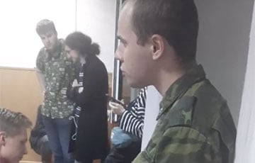 Video Fact: Protesters In Russia Sing 'Near Unknown Village' At St. Petersburg Police Station