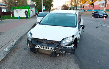У Мазыры на сустрэчнай палосе адбылося ДТЗ з удзелам самахода ДАІ