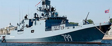 Aquatic Drones Damage Frigate Admiral Makarov: Drone Front Camera Video