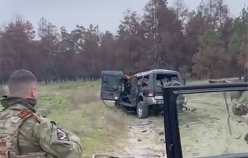 Russian State Duma Deputy's Car Blown Up On Mine Near Kherson