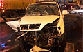 Пьяный подросток за рулем Lexus снес столб в Минске
