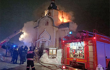 В России загорелась церковь, где РПЦ крестила военных перед отправкой в Украину