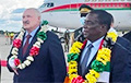 Лукашенко в Зимбабве надели на шею венок из искусственных цветов