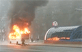 В Минске на проспекте Независимости загорелся автобус