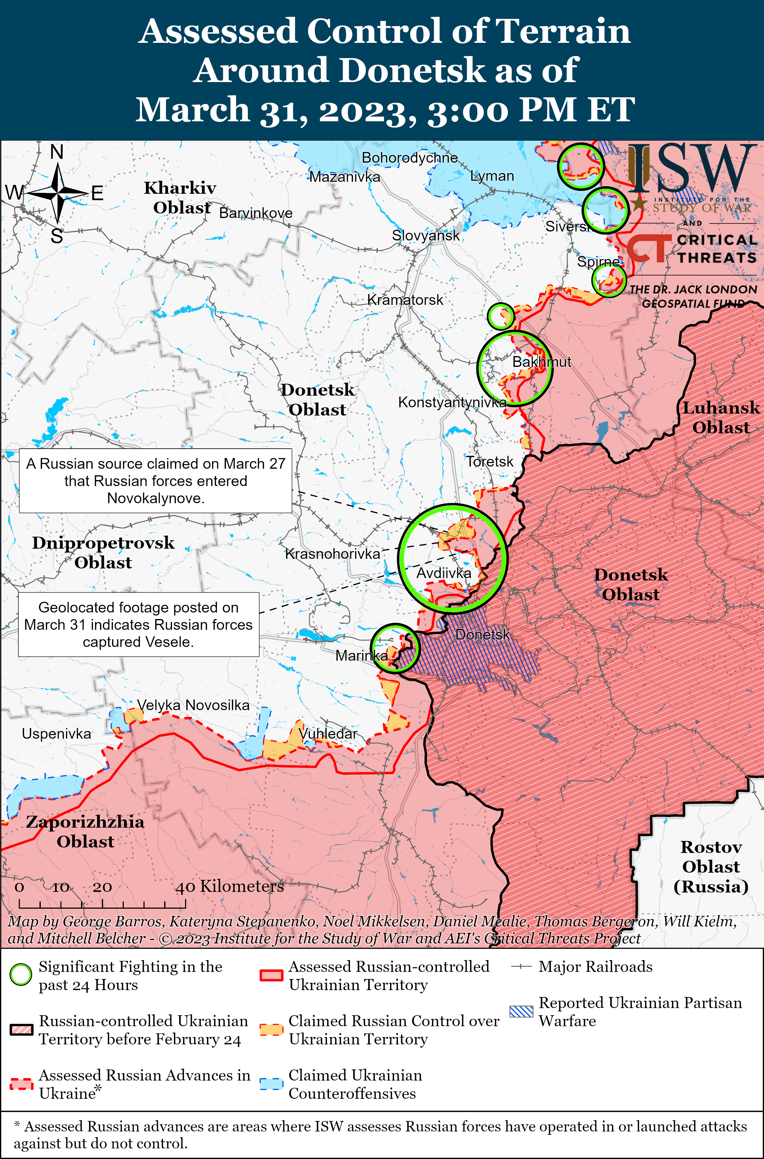 Бахмут фронт карта