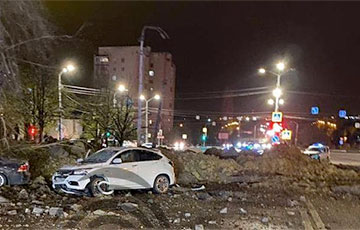 Huge Crater Left After Explosion In Belgorod City Centre