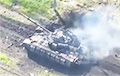 Украінскія ваяры знішчылі расейскі танк з ПТРК у Данецкай вобласці