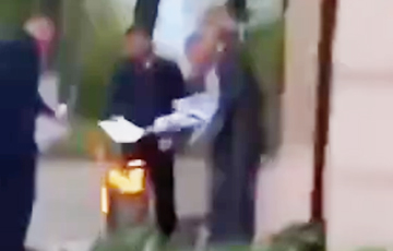 Russian Shebekino Officials In Panic And Burn Documents In Courtyard Of District Administration