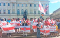 Белорусы Варшавы вышли на акцию солидарности с политзаключенными