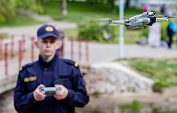 У менскім парку дрон будзе сачыць за адпачывальнікамі