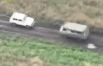 Россияне на легковушке протаранили свой УАЗ, убегая от снарядов ВСУ