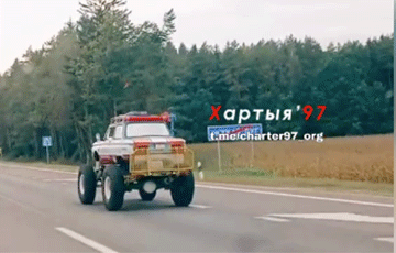 Необычное транспортное средство замечено на трассе под Минском