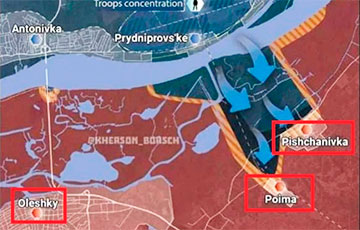 СМИ: Россияне начали бегство из Олешек на левом берегу Днепра