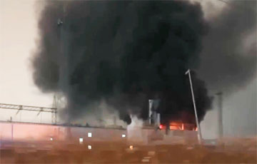 Chagino Electric Substation Burning In Moscow