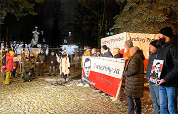 Action Of Solidarity With Andrzej Poczobut Held In Białystok