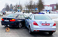 Аўтамабіль ДАІ сутыкнуўся з BMW па дарозе да месца аварыі ў Жодзіне