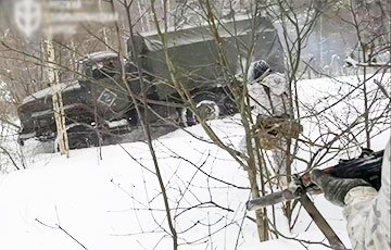 Расейскія добраахвотнікі правялі засаду на транспарт мінабароны РФ у Бранскай вобласці