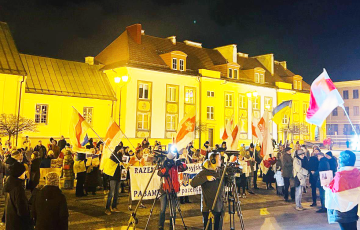 В Белостоке белорусы, украинцы и поляки провели акцию «Вместе против российской агрессии»