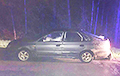 В Вилейском районе водитель таранил машину ГАИ
