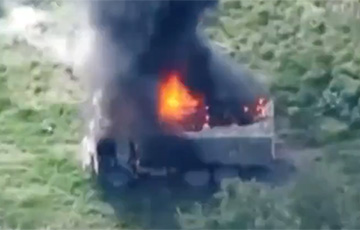 ВСУ сожгли КамАЗ и уничтожили минометную позицию российских оккупантов
