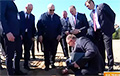 Лукашэнка прымусіў міністра выкопваць рукамі збожжа