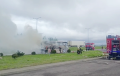 В Дзержинском районе сгорел автобус, перевозивший детей