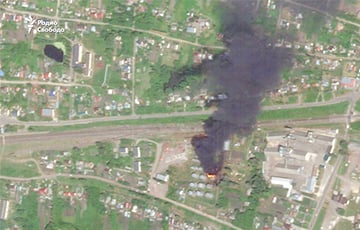 Drone Strikes Footage: Oil Depot In Russian Tambov Region In Flames