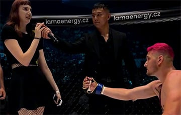 Боец MMA сделал предложение своей девушке в октагоне и получил отказ