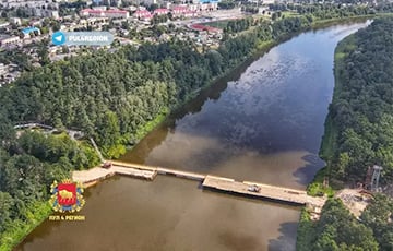 В Мостах разобрали самый длинный подвесной мост Беларуси
