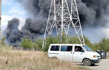 Big Fire In Mariupol Near New Russian Military Base