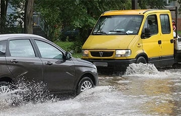 Сильный ливень подтопил Гродно