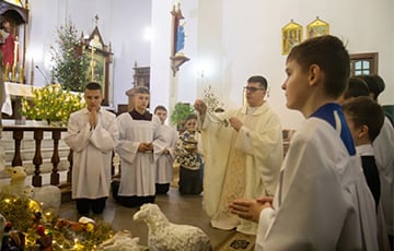 Як беларускiя каталікi адзначаюць Божае Нараджэнне