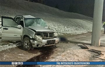 У Віцебску Suzuki уляцела ў слуп