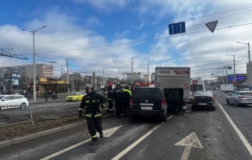 З’явілася відэа масавай аварыі ў Менску