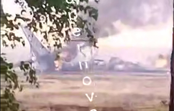 A New Video Of A Burning Russian Bomber Has Appeared On The Net