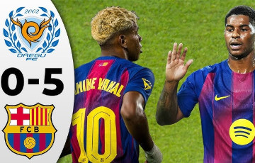 «Барселона» со счетом 5:0 разгромила южнокорейский «Тэгу»