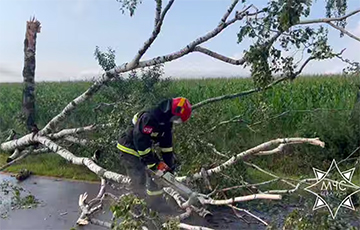 По Гродненской области прошла сильная гроза