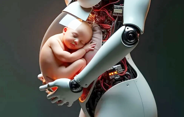 В Китае изобрели первого робота, способного выносить ребенка вместо женщины