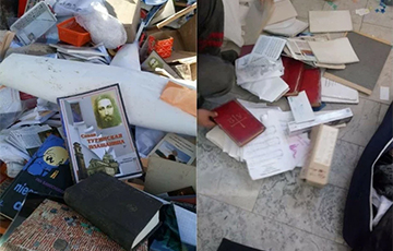 На реконструкции Красного костела строители собирались выбросить иконы и книги