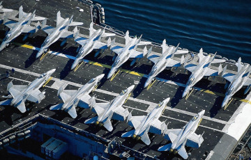 Як захоўваюць самалёты на авіяносцах