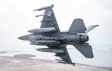 The AFU F-16 Aircraft Shot Down Shahed With An AIM-9L Missile